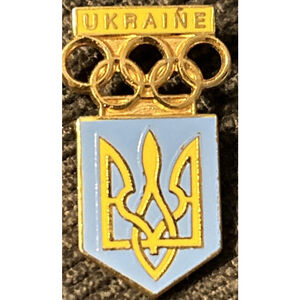 1996 Atlanta Team Ukraine Olympic Games NOC rare badge pin